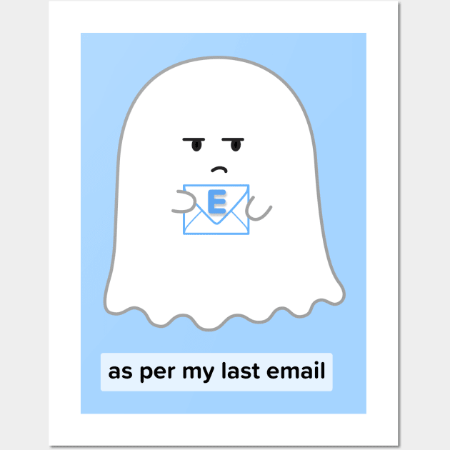 Gordie the Ghost (as per my last email) | by queenie's cards Wall Art by queenie's cards